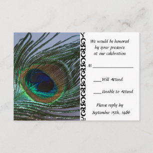 Awesome Peacock Wedding RSVP Cards