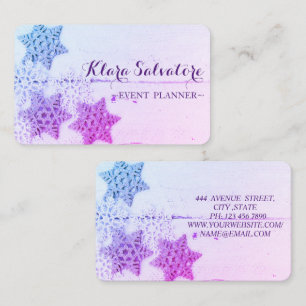 Awesome Perfect Christmas Purple Snowflake  Business Card