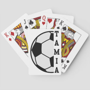 Awesome Personalised Name Soccer Ball Sports Playing Cards