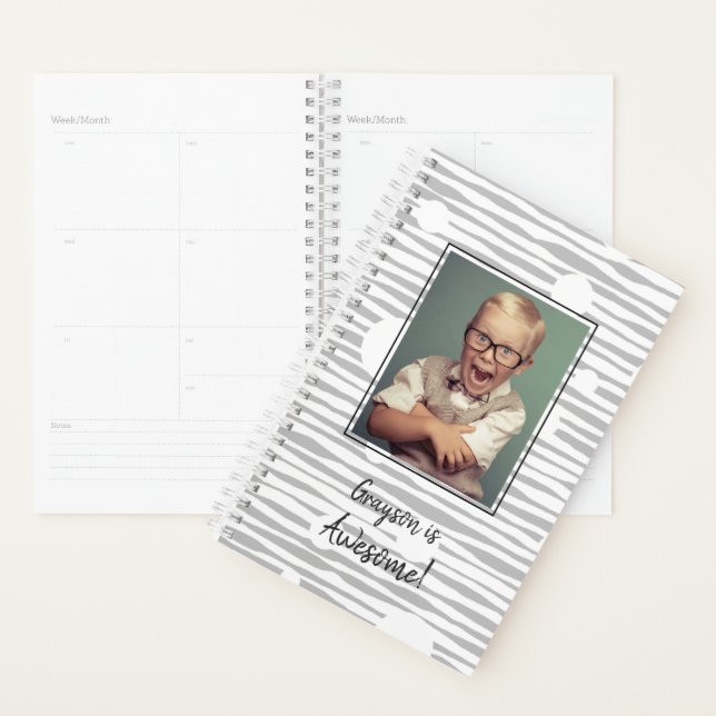 Awesome Personalised Photo and Abstract Pattern Planner (Display)