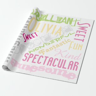 Awesome Personalised Soft Pastels Every Occasion Wrapping Paper