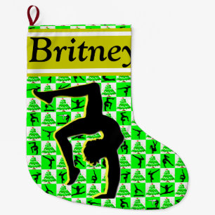 AWESOME PERSONALIZED GYMNASTICS CHRISTMAS STOCKING