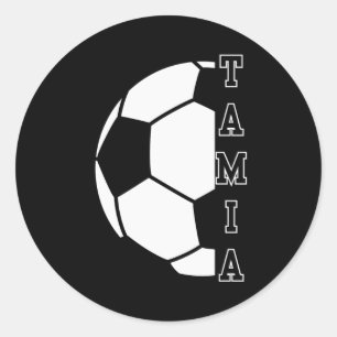 Awesome Personalized Name Soccer Ball Sports Kids Classic Round Sticker