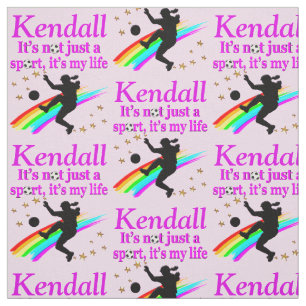 AWESOME PERSONALIZED SOCCER GIRL FABRIC