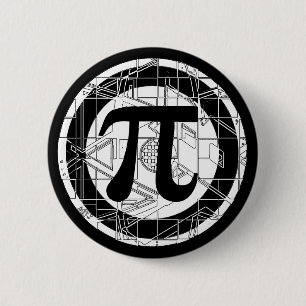 Awesome Pi Symbol 6 Cm Round Badge