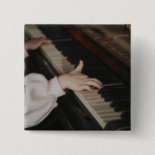 Awesome Piano Artwork 15 Cm Square Badge