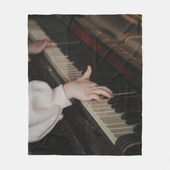 Awesome Piano Artwork Fleece Blanket (Front)