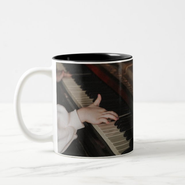 Awesome Piano Artwork Two-Tone Coffee Mug (Left)