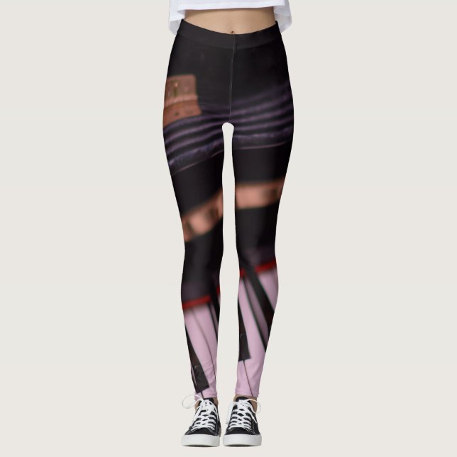 Awesome Piano Design Leggings (Front)