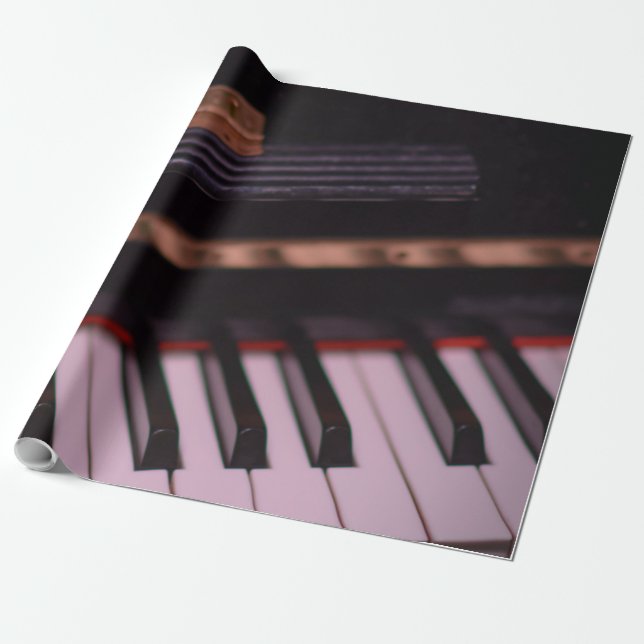 Awesome Piano Design Wrapping Paper (Unrolled)