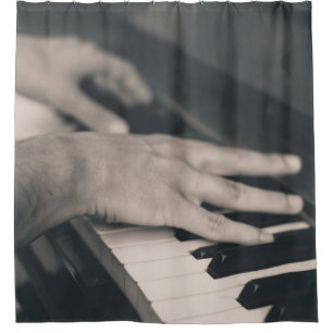 Awesome Piano Shower Curtain