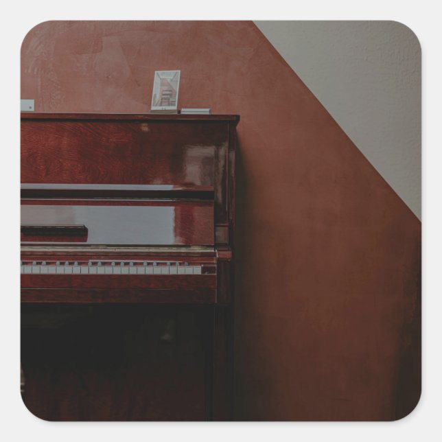 Awesome Piano Square Sticker (Front)