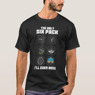 Awesome Pilot Aviation Check Out My Six Pack Flyin T-Shirt