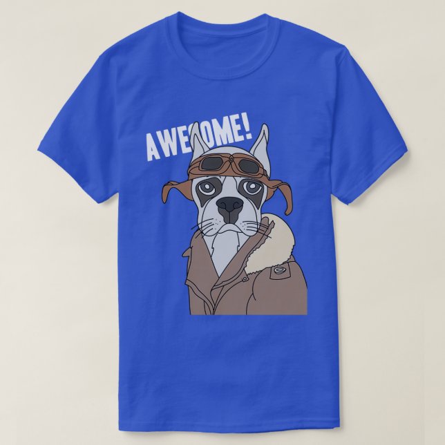 Awesome Pilot Dog  T-Shirt (Design Front)
