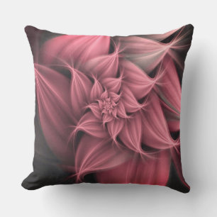 Awesome  pink Flower Fractal  Cushion