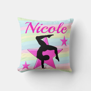 AWESOME PINK GYMNASTICS DESIGN CUSHION