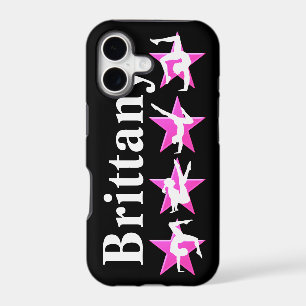 AWESOME PINK PERSONALIZED GYMNASTICS IPHONE CASE