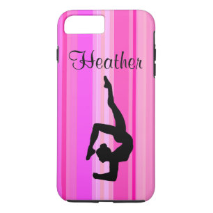 AWESOME PINK PERSONALIZED GYMNASTICS PHONE CASE