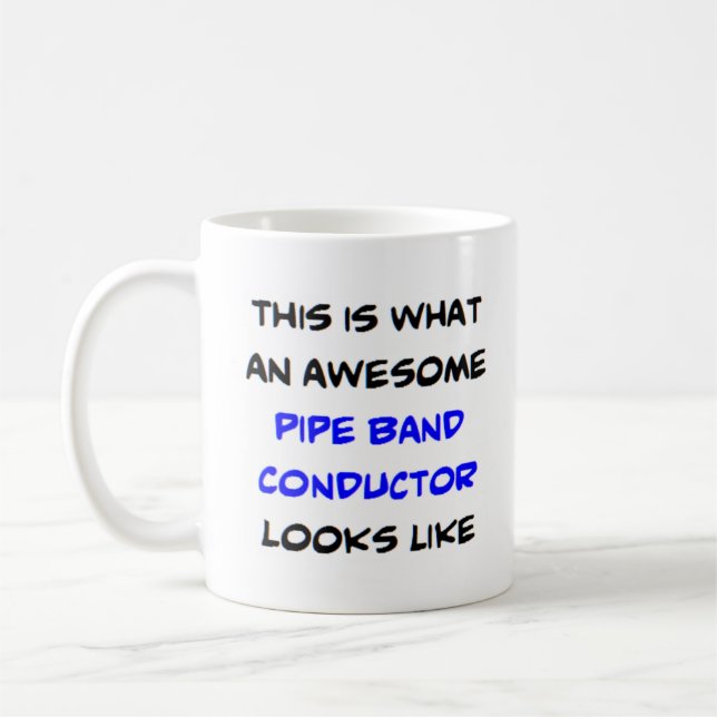 awesome pipe band conductor coffee mug (Left)
