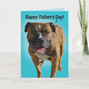 Awesome Pit Bull Father's Day Card