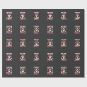 Awesome Pitbull Moms Have Tattoos Funny Dog Wrapping Paper