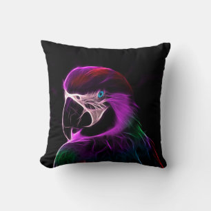 Awesome Plum Glow Parrot Cushion