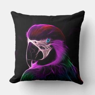 Awesome Plum Glow Parrot Cushion