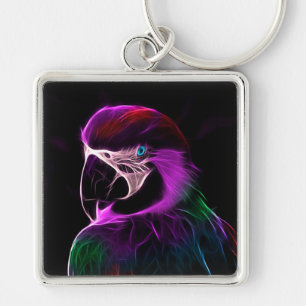 Awesome Plum Glow Parrot Key Ring