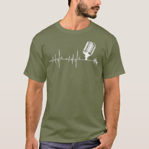 Awesome Podcast Heartbeat Podcaster Heart Beat T-Shirt
