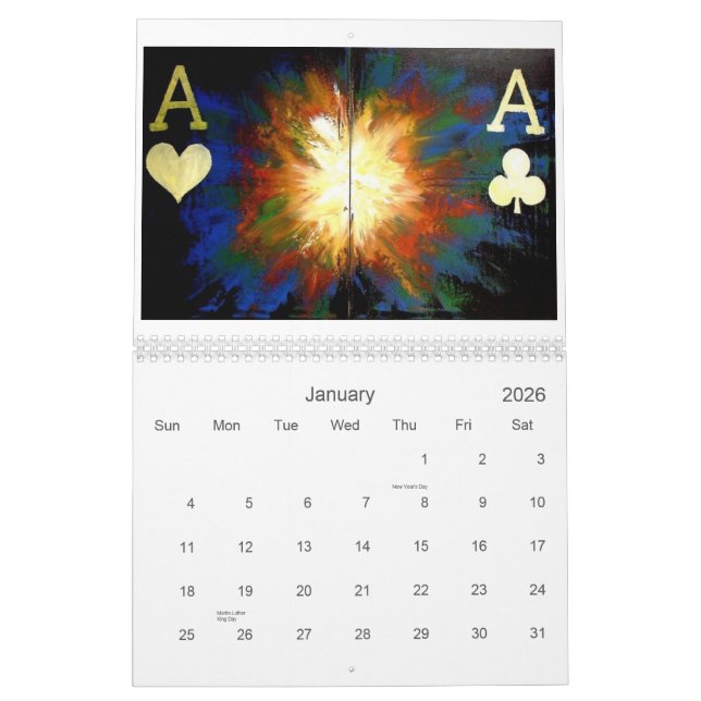 Awesome Poker Art Decor Calendar 2007 - 2008 (Jan 2026)