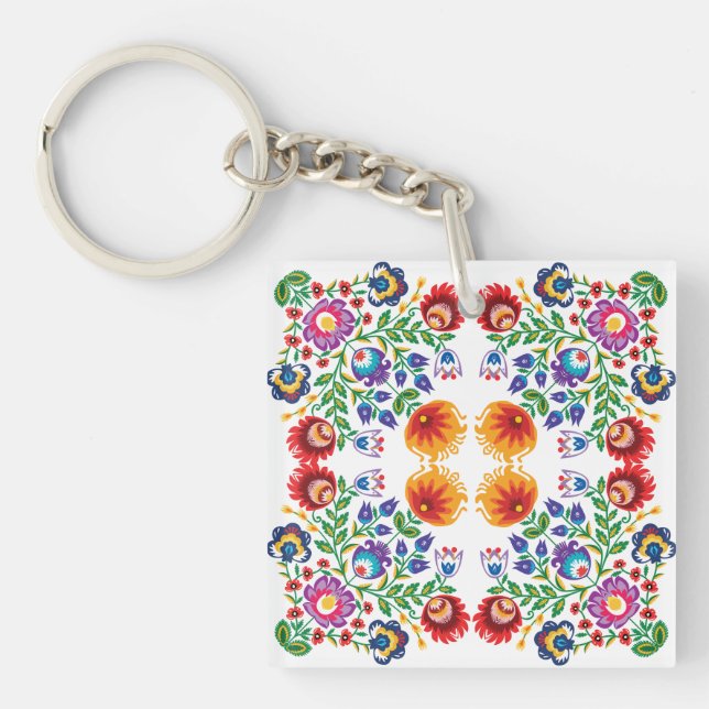 🤩Awesome polish Folk  Wycinanki  Key Ring (Front)