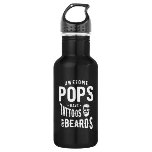 Awesome Pops Have Tattoos and Beards 532 Ml Water Bottle