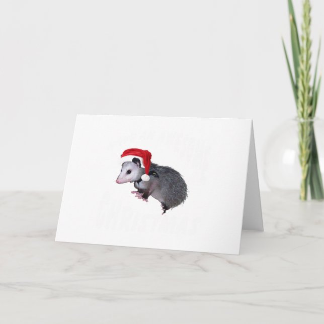 Awesome Possum Christmas Holiday Card (Front)