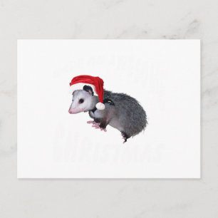 Awesome Possum Christmas Holiday Postcard