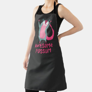 Awesome Possum cute Opossum Apron