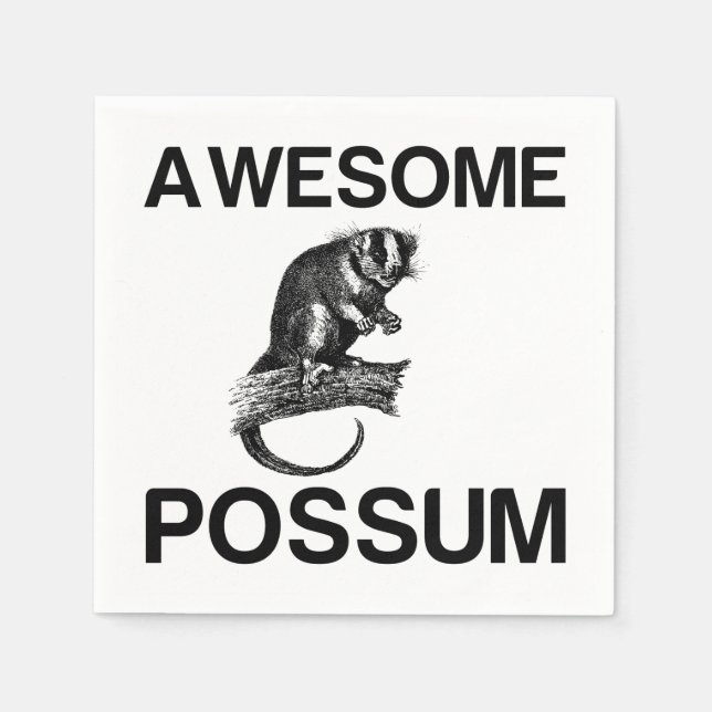 AWESOME POSSUM NAPKIN (Front)