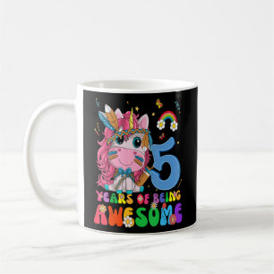 Awesome Princess Unicorn Birthday 5 Year Old Girl  Coffee Mug