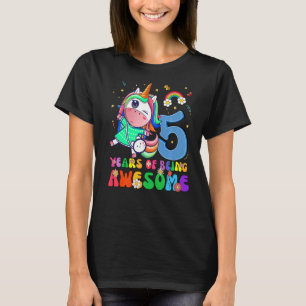 Awesome Princess Unicorn Birthday 5 Year Old Girl T-Shirt