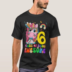 Awesome Princess Unicorn Birthday 6 Year Old Girl T-Shirt