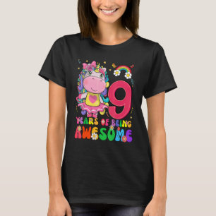 Awesome Princess Unicorn Birthday 8 Year Old Girl  T-Shirt
