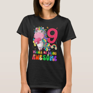 Awesome Princess Unicorn Birthday 9 Year Old Girl T-Shirt