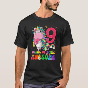 Awesome Princess Unicorn Birthday 9 Year Old Girl T-Shirt