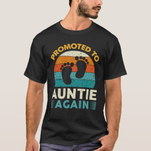 Awesome Promoted To Aunt Again Auntie Again T-Shirt