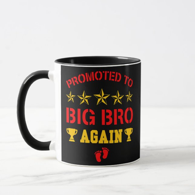 Awesome Promoted To Big Brother Again Funny Older Mug (Left)