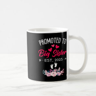 Awesome Promoted To Big Sis 2025 First Time Big Si Coffee Mug