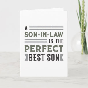 Awesome Proud Best Son In Law Son Gift Idea Card