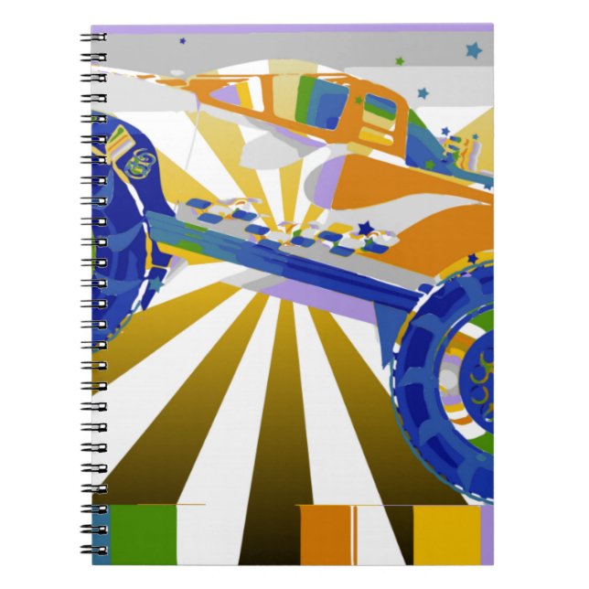 Awesome psychedelic Monster truck Notebook (Front)