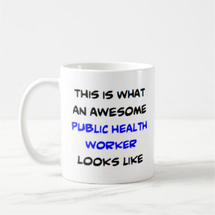 awesome public health worker coffee mug