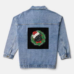 Awesome Pug Christmas Shirt Denim Jacket