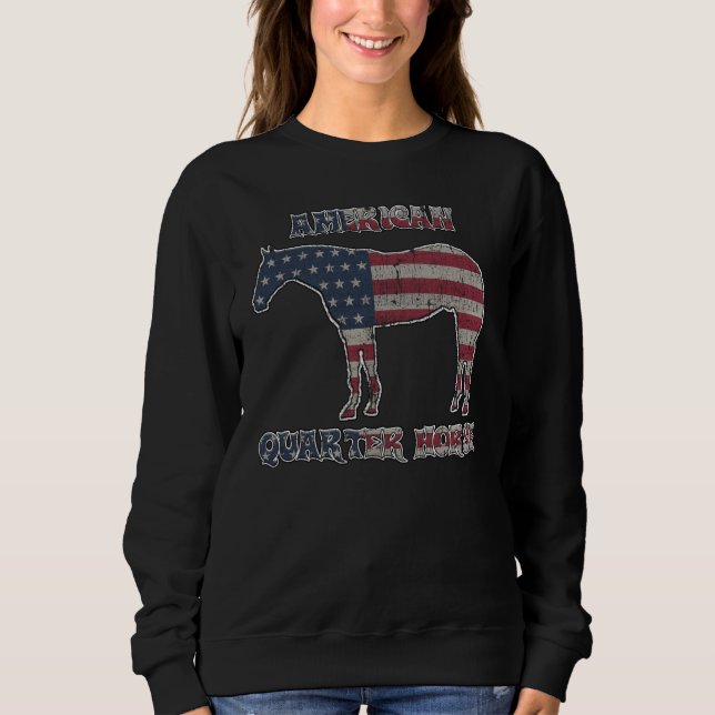 Awesome Quarter Horse Ranch Rodeo Barrel Racing Di Sweatshirt (Front)